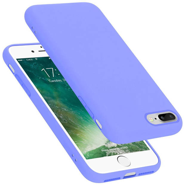 Cadorabo Hoesje geschikt voor Apple iPhone 7 PLUS / 7S PLUS / 8 PLUS Case in LIQUID LICHT PAARS - Beschermhoes TPU