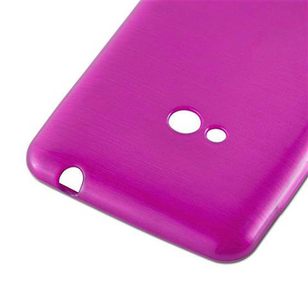 Cadorabo Hoesje geschikt voor Nokia Lumia 625 in ROZE - Beschermhoes TPU silicone Case Cover Brushed