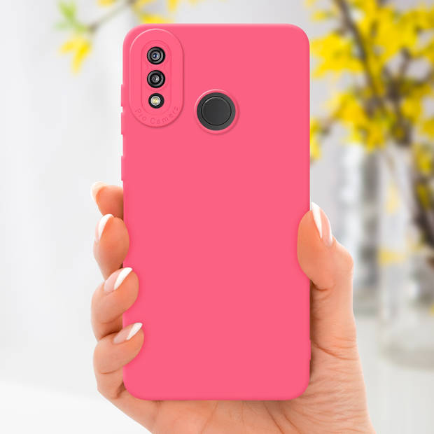 Cadorabo Hoesje geschikt voor Huawei P20 LITE 2018 / NOVA 3E in FLUID ROOD - Beschermhoes TPU silicone Cover Case