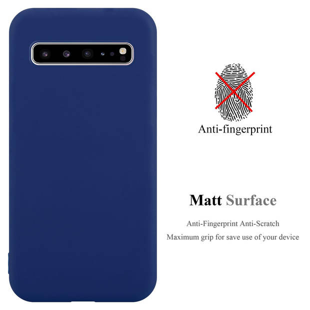 Cadorabo Hoesje geschikt voor Samsung Galaxy S10 5G in CANDY DONKER BLAUW - Beschermhoes TPU silicone Case Cover