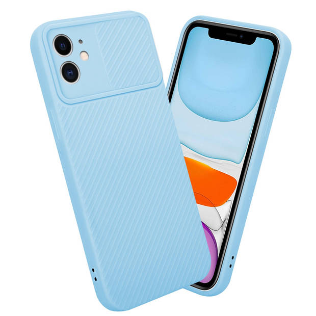 Cadorabo Hoesje geschikt voor Apple iPhone 11 in Bonbon Licht Blauw - Beschermhoes TPU-silicone Case Cover