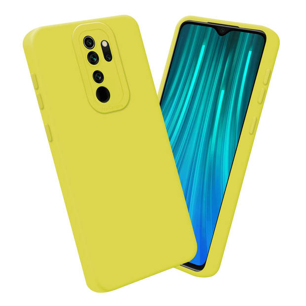 Cadorabo Hoesje geschikt voor Xiaomi RedMi NOTE 8 PRO in FLUID GEEL - Beschermhoes TPU silicone Cover Case