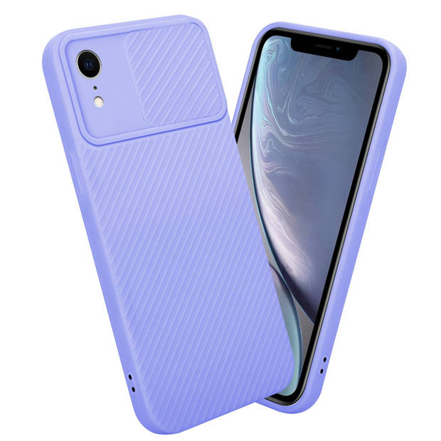 Cadorabo Hoesje geschikt voor Apple iPhone XR in Bonbon Paars - Beschermhoes TPU-silicone Case Cover Camerabescherming