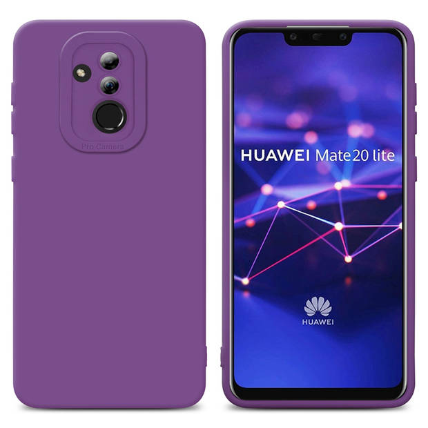 Cadorabo Hoesje geschikt voor Huawei MATE 20 LITE in FLUID MAT PAARS - Beschermhoes TPU silicone Cover Case