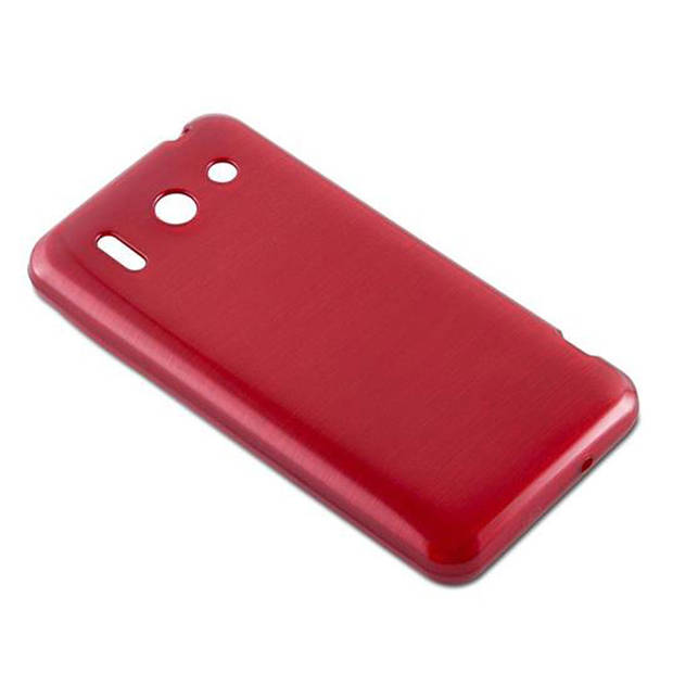 Cadorabo Hoesje geschikt voor Huawei ASCEND G510 / G520 / G525 in ROOD - Beschermhoes TPU silicone Case Cover Brushed