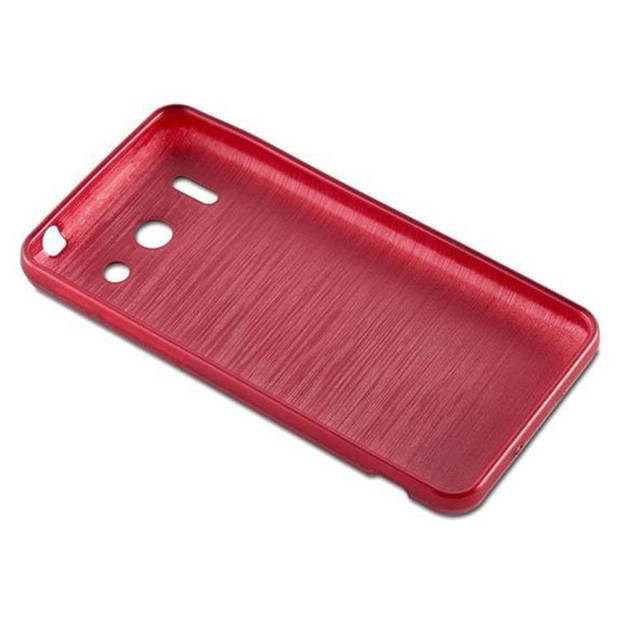 Cadorabo Hoesje geschikt voor Huawei ASCEND G510 / G520 / G525 in ROOD - Beschermhoes TPU silicone Case Cover Brushed