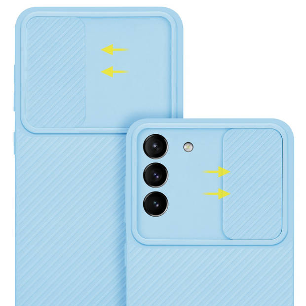 Cadorabo Hoesje geschikt voor Samsung Galaxy S21 PLUS in Bonbon Licht Blauw - Beschermhoes TPU-silicone Case Cover