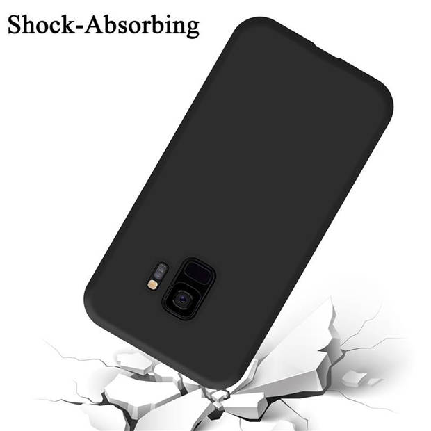 Cadorabo Hoesje geschikt voor Samsung Galaxy S9 Case in LIQUID ZWART - Beschermhoes TPU silicone Cover