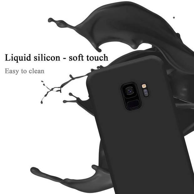Cadorabo Hoesje geschikt voor Samsung Galaxy S9 Case in LIQUID ZWART - Beschermhoes TPU silicone Cover