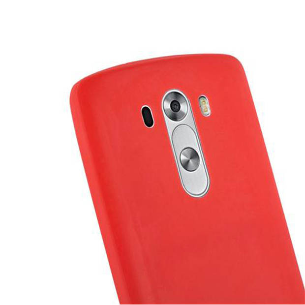 Cadorabo Hoesje geschikt voor LG G3 in CANDY ROOD - Beschermhoes TPU silicone Case Cover