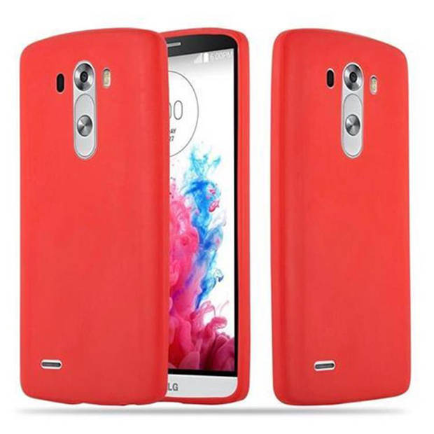 Cadorabo Hoesje geschikt voor LG G3 in CANDY ROOD - Beschermhoes TPU silicone Case Cover