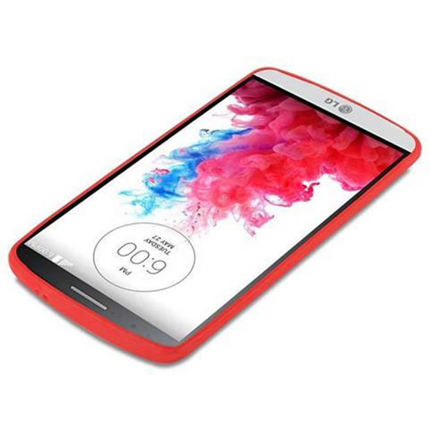 Cadorabo Hoesje geschikt voor LG G3 in CANDY ROOD - Beschermhoes TPU silicone Case Cover