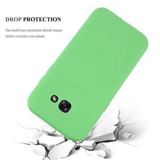 Cadorabo Hoesje geschikt voor Samsung Galaxy A5 2017 in CANDY PASTEL GROEN - Beschermhoes TPU silicone Case Cover