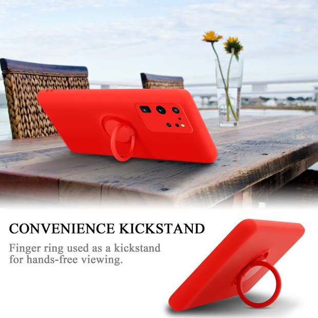 Cadorabo Hoesje geschikt voor Samsung Galaxy S20 ULTRA in LIQUID ROOD - Beschermhoes van TPU silicone Case Cover met