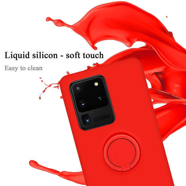 Cadorabo Hoesje geschikt voor Samsung Galaxy S20 ULTRA in LIQUID ROOD - Beschermhoes van TPU silicone Case Cover met