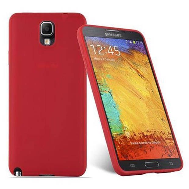 Cadorabo Hoesje geschikt voor Samsung Galaxy NOTE 3 in CANDY ROOD - Beschermhoes TPU silicone Case Cover