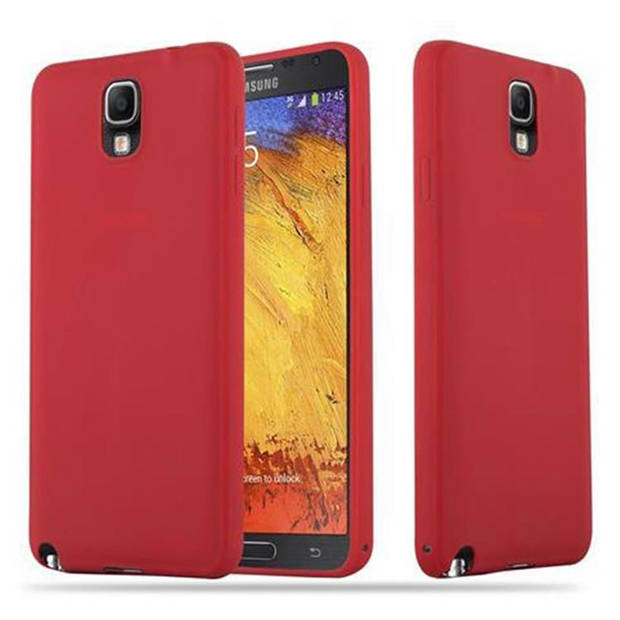 Cadorabo Hoesje geschikt voor Samsung Galaxy NOTE 3 in CANDY ROOD - Beschermhoes TPU silicone Case Cover