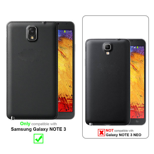 Cadorabo Hoesje geschikt voor Samsung Galaxy NOTE 3 in BENZINE TURKOOIS - Beschermhoes Case magnetische sluiting Cover