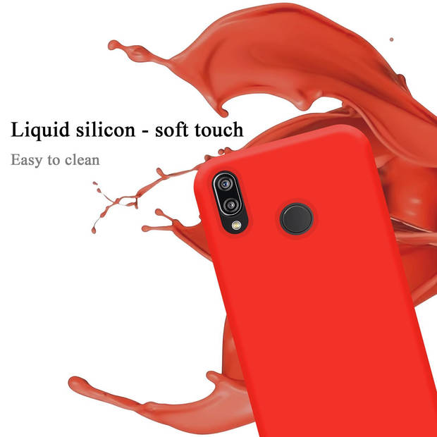 Cadorabo Hoesje geschikt voor Huawei P20 LITE 2018 / NOVA 3E Case in LIQUID ROOD - Beschermhoes TPU silicone Cover