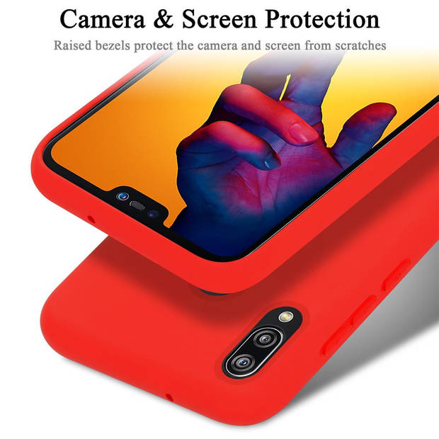 Cadorabo Hoesje geschikt voor Huawei P20 LITE 2018 / NOVA 3E Case in LIQUID ROOD - Beschermhoes TPU silicone Cover