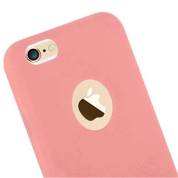 Cadorabo Hoesje geschikt voor Apple iPhone 6 / 6S in CANDY ROZE - Beschermhoes TPU silicone Case Cover