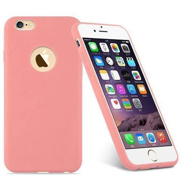 Cadorabo Hoesje geschikt voor Apple iPhone 6 / 6S in CANDY ROZE - Beschermhoes TPU silicone Case Cover