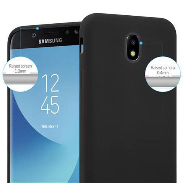 Cadorabo Hoesje geschikt voor Samsung Galaxy J7 2017 in CANDY ZWART - Beschermhoes TPU silicone Case Cover