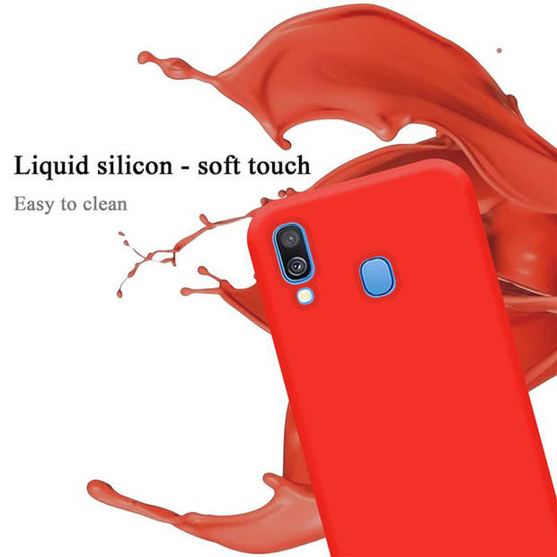 Cadorabo Hoesje geschikt voor Samsung Galaxy A40 Case in LIQUID ROOD - Beschermhoes TPU silicone Cover