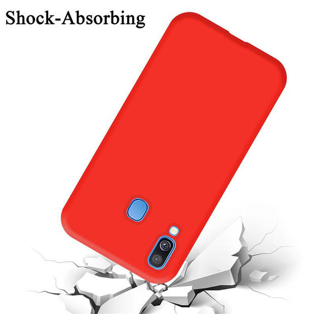 Cadorabo Hoesje geschikt voor Samsung Galaxy A40 Case in LIQUID ROOD - Beschermhoes TPU silicone Cover