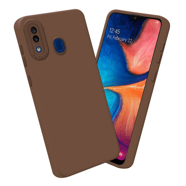 Cadorabo Hoesje geschikt voor Samsung Galaxy A20 / A30 / M10s in FLUID BRUIN - Beschermhoes TPU silicone Cover Case