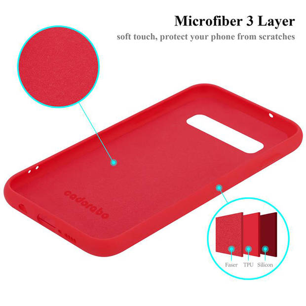 Cadorabo Hoesje geschikt voor Samsung Galaxy S10 4G Case in LIQUID ROOD - Beschermhoes TPU silicone Cover