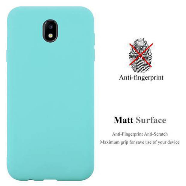 Cadorabo Hoesje geschikt voor Samsung Galaxy J5 2017 in CANDY BLAUW - Beschermhoes TPU silicone Case Cover