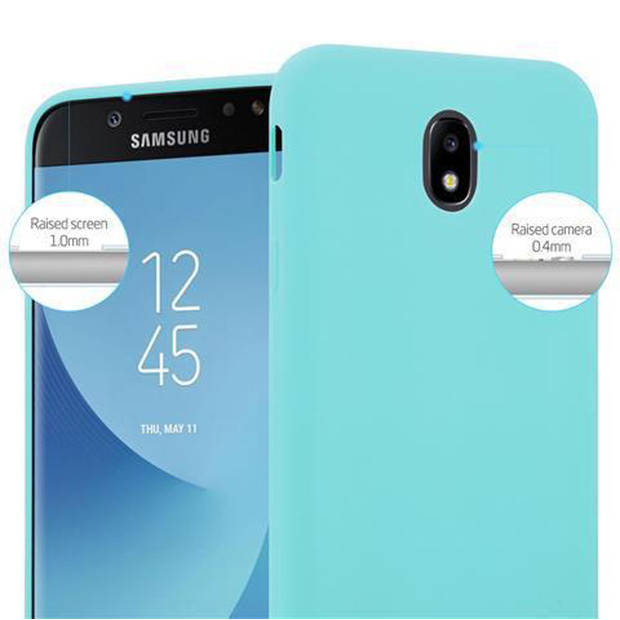 Cadorabo Hoesje geschikt voor Samsung Galaxy J5 2017 in CANDY BLAUW - Beschermhoes TPU silicone Case Cover