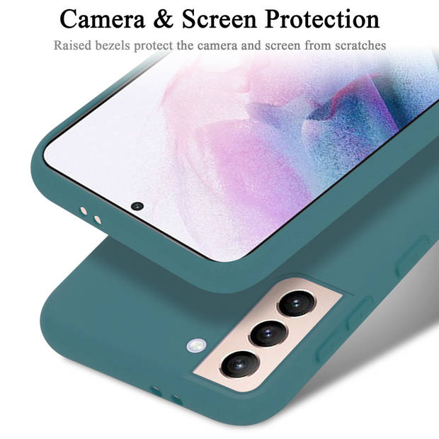 Cadorabo Hoesje geschikt voor Samsung Galaxy S21 PLUS Case in LIQUID GROEN - Beschermhoes TPU silicone Cover