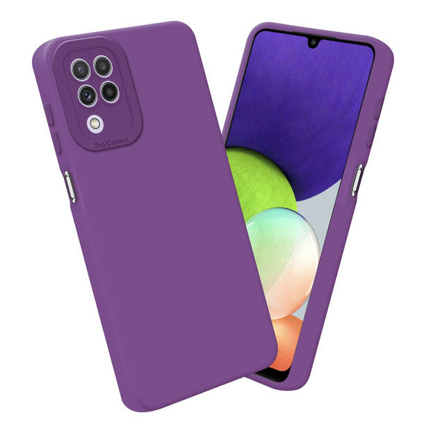 Cadorabo Hoesje geschikt voor Samsung Galaxy A22 4G in FLUID MAT PAARS - Beschermhoes TPU silicone Cover Case