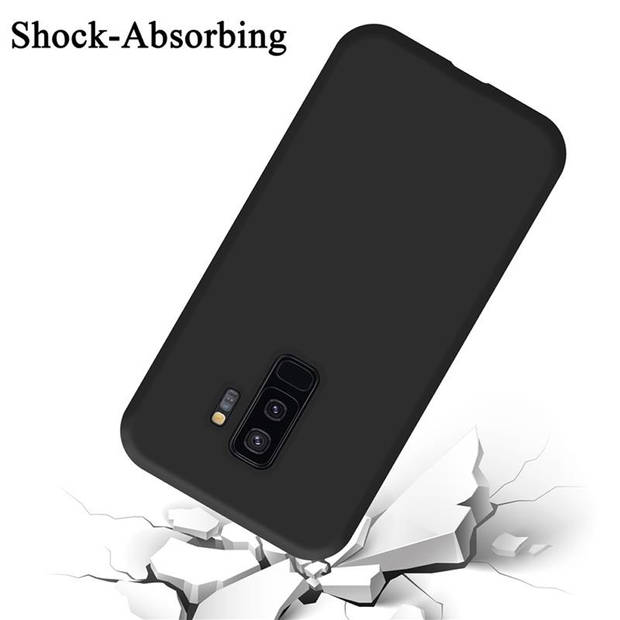 Cadorabo Hoesje geschikt voor Samsung Galaxy S9 PLUS Case in LIQUID ZWART - Beschermhoes TPU silicone Cover