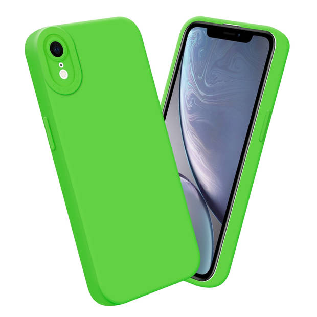 Cadorabo Hoesje geschikt voor Apple iPhone XR in FLUID GROEN - Beschermhoes TPU silicone Cover Case