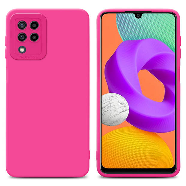 Cadorabo Hoesje geschikt voor Samsung Galaxy M22 / M32 4G in FLUID HOTPINK - Beschermhoes TPU silicone Cover Case