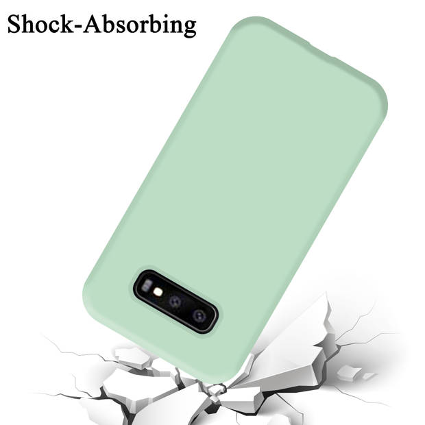 Cadorabo Hoesje geschikt voor Samsung Galaxy S10e Case in LIQUID LICHT GROEN - Beschermhoes TPU silicone Cover