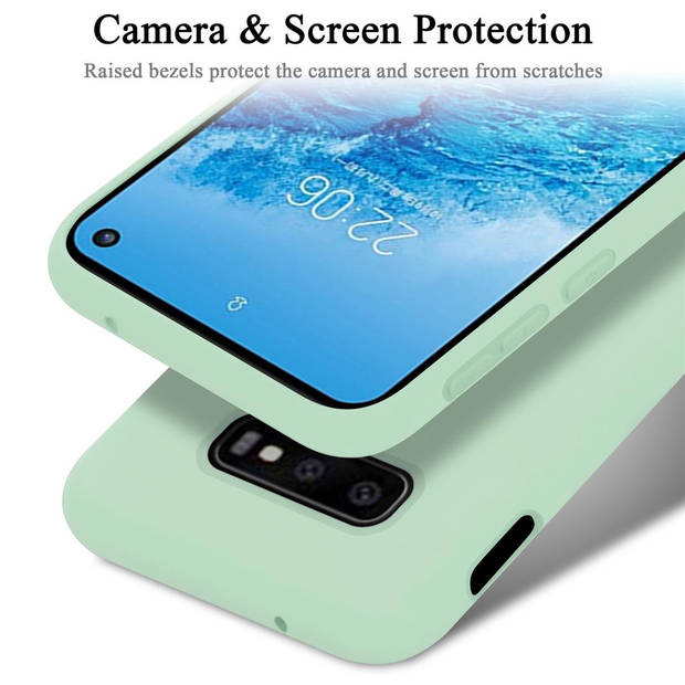 Cadorabo Hoesje geschikt voor Samsung Galaxy S10e Case in LIQUID LICHT GROEN - Beschermhoes TPU silicone Cover