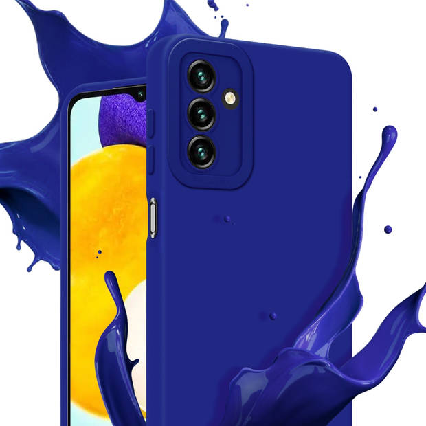 Cadorabo Hoesje geschikt voor Samsung Galaxy A13 5G in FLUID BLAUW - Beschermhoes TPU silicone Cover Case