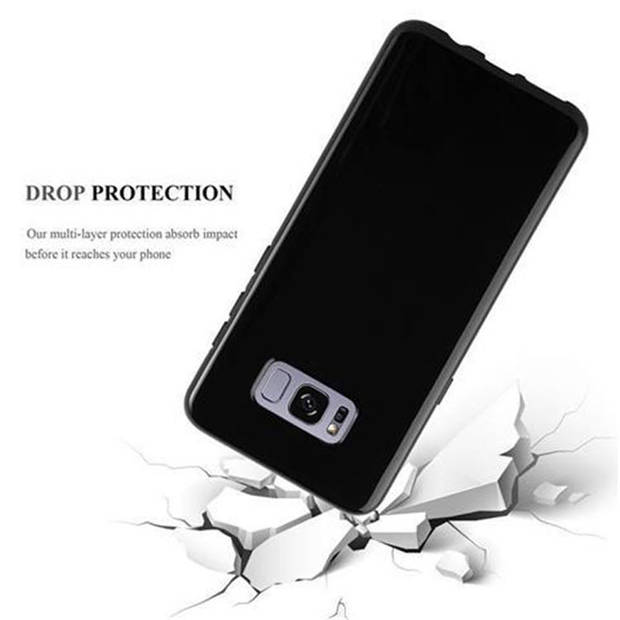 Cadorabo Hoesje geschikt voor Samsung Galaxy S8 in ZWART - Beschermhoes Cover gemaakt van TPU Silicone Case