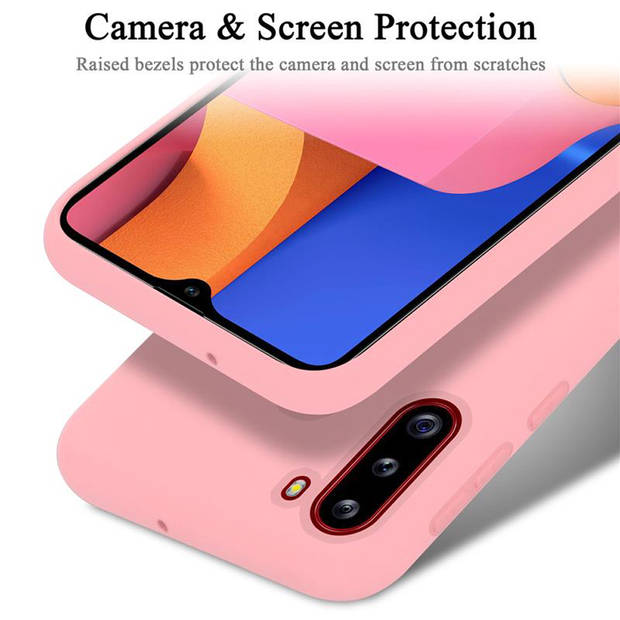 Cadorabo Hoesje geschikt voor Samsung Galaxy A21 Case in LIQUID ROZE - Beschermhoes TPU silicone Cover