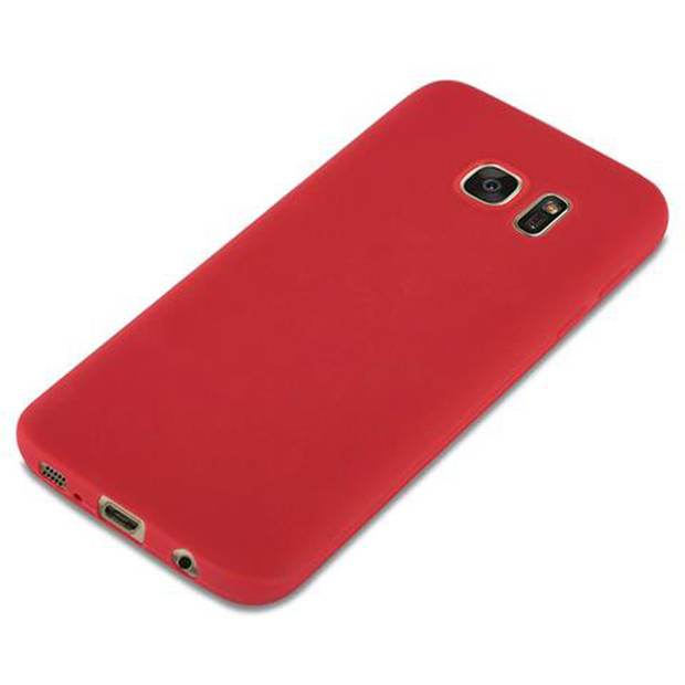 Cadorabo Hoesje geschikt voor Samsung Galaxy S7 in CANDY ROOD - Beschermhoes TPU silicone Case Cover