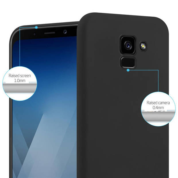 Cadorabo Hoesje geschikt voor Samsung Galaxy A5 2018 in CANDY ZWART - Beschermhoes TPU silicone Case Cover