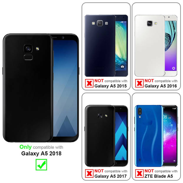 Cadorabo Hoesje geschikt voor Samsung Galaxy A5 2018 in CANDY ZWART - Beschermhoes TPU silicone Case Cover