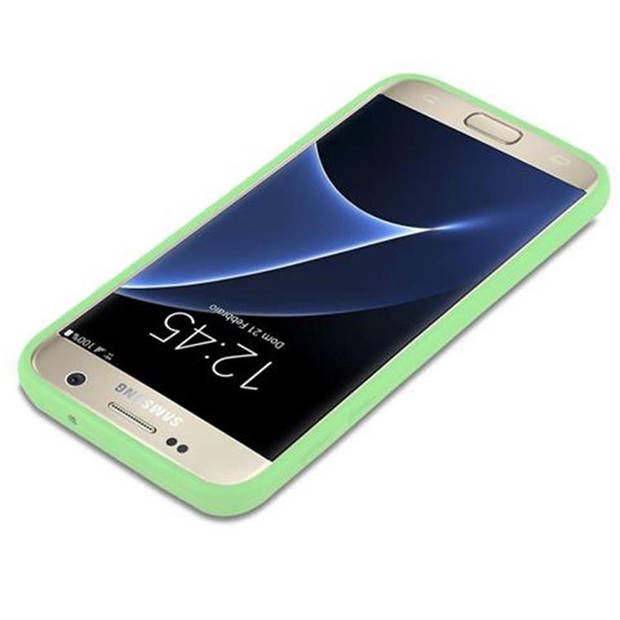 Cadorabo Hoesje geschikt voor Samsung Galaxy S7 in CANDY PASTEL GROEN - Beschermhoes TPU silicone Case Cover