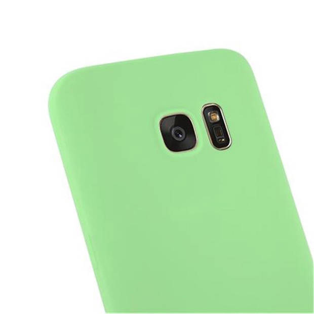 Cadorabo Hoesje geschikt voor Samsung Galaxy S7 in CANDY PASTEL GROEN - Beschermhoes TPU silicone Case Cover