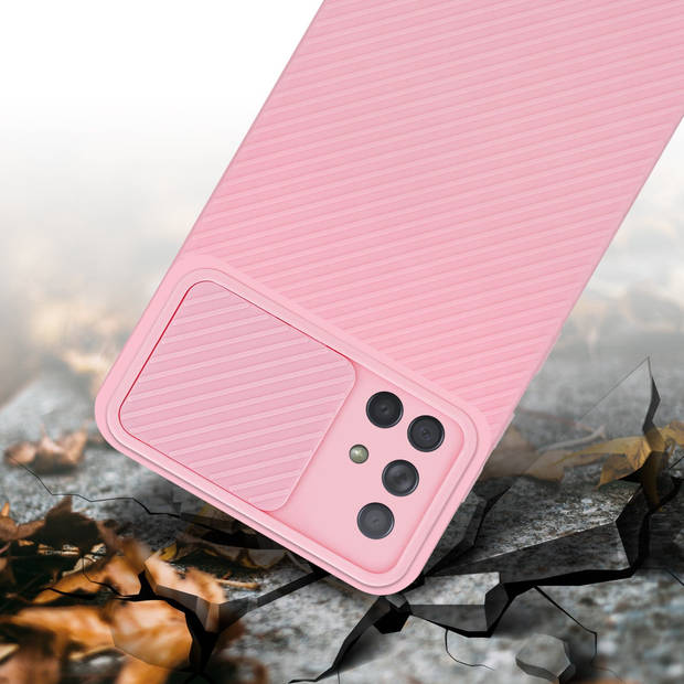 Cadorabo Hoesje geschikt voor Samsung Galaxy A71 4G in Bonbon Roze - Beschermhoes TPU-silicone Case Cover