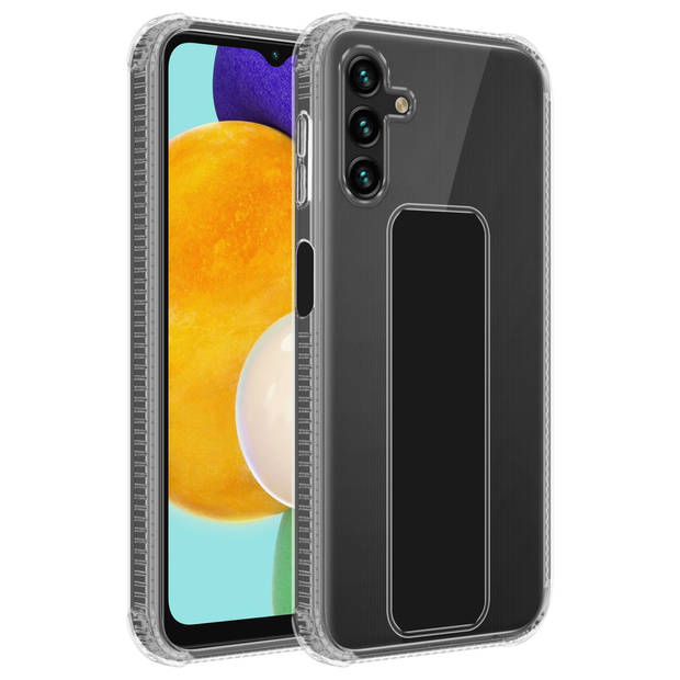 Cadorabo Hoesje geschikt voor Samsung Galaxy A13 5G Cover in ZWART - Beschermhoes TPU silicone Case met houder